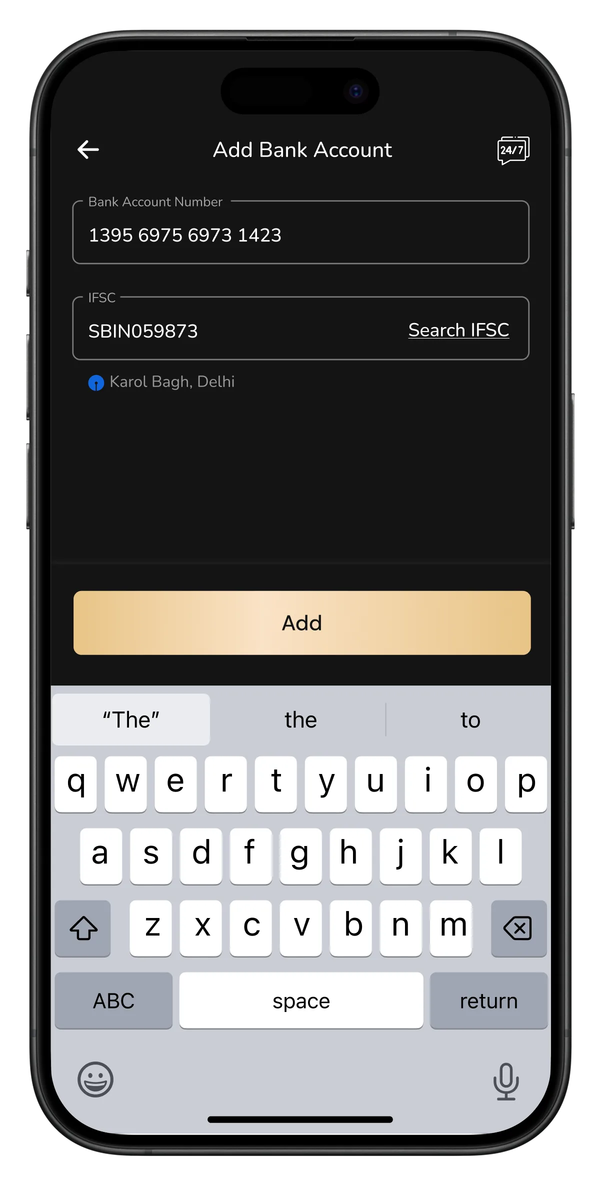 IFSC code found