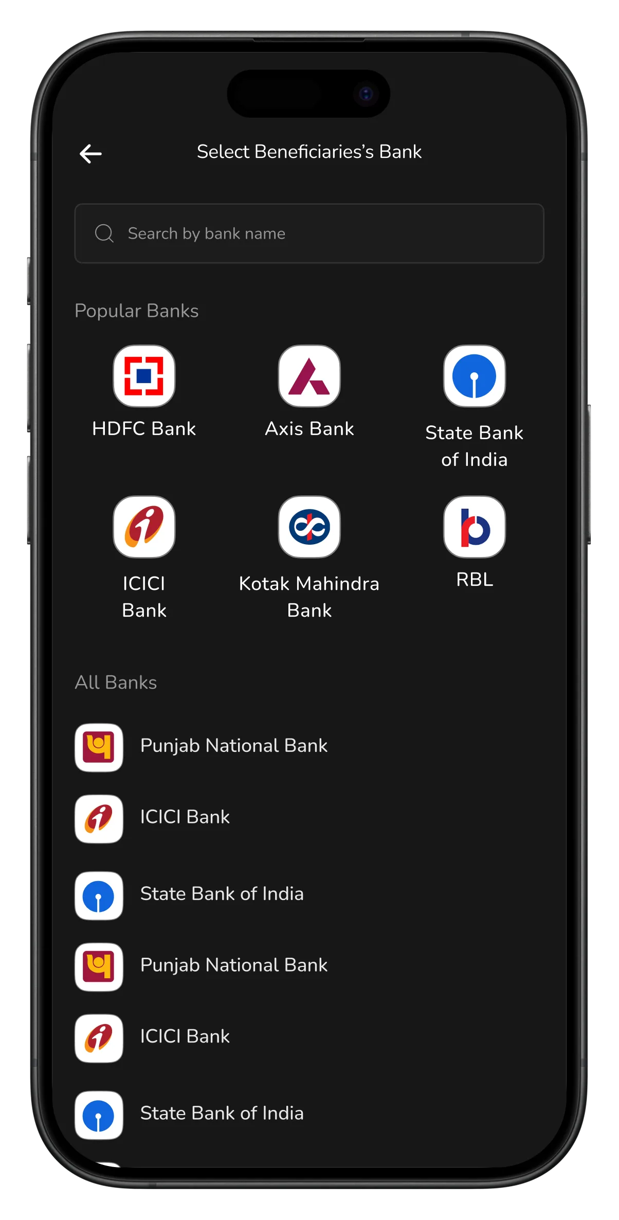Pick your bank