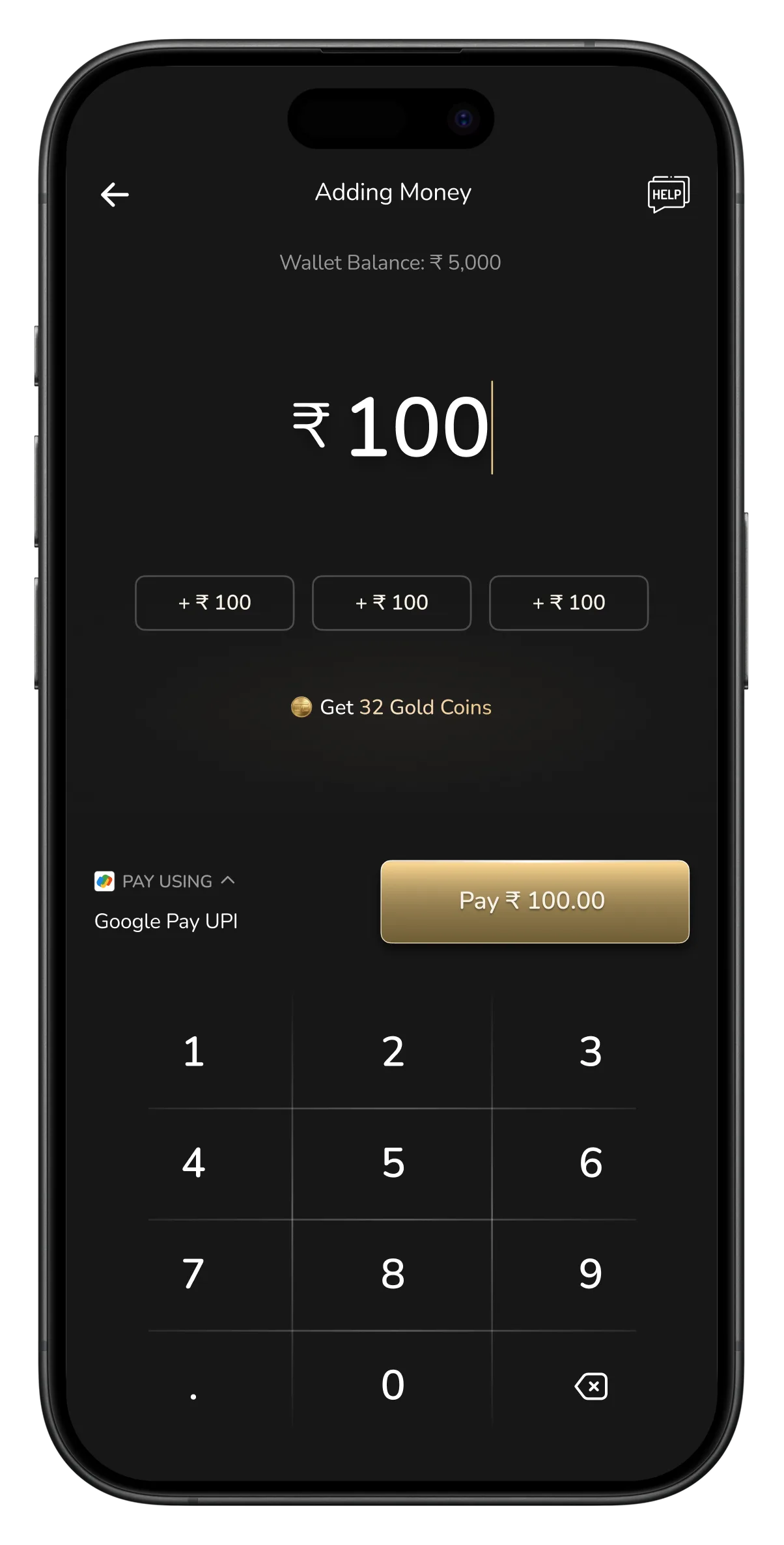 Enter amount