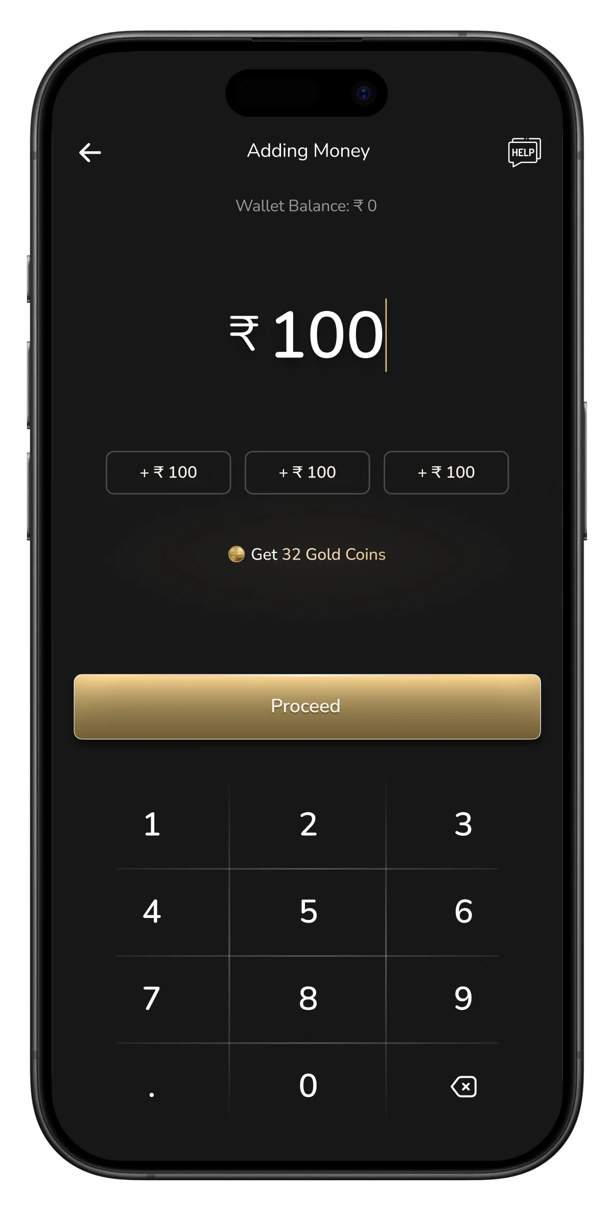 Enter amount